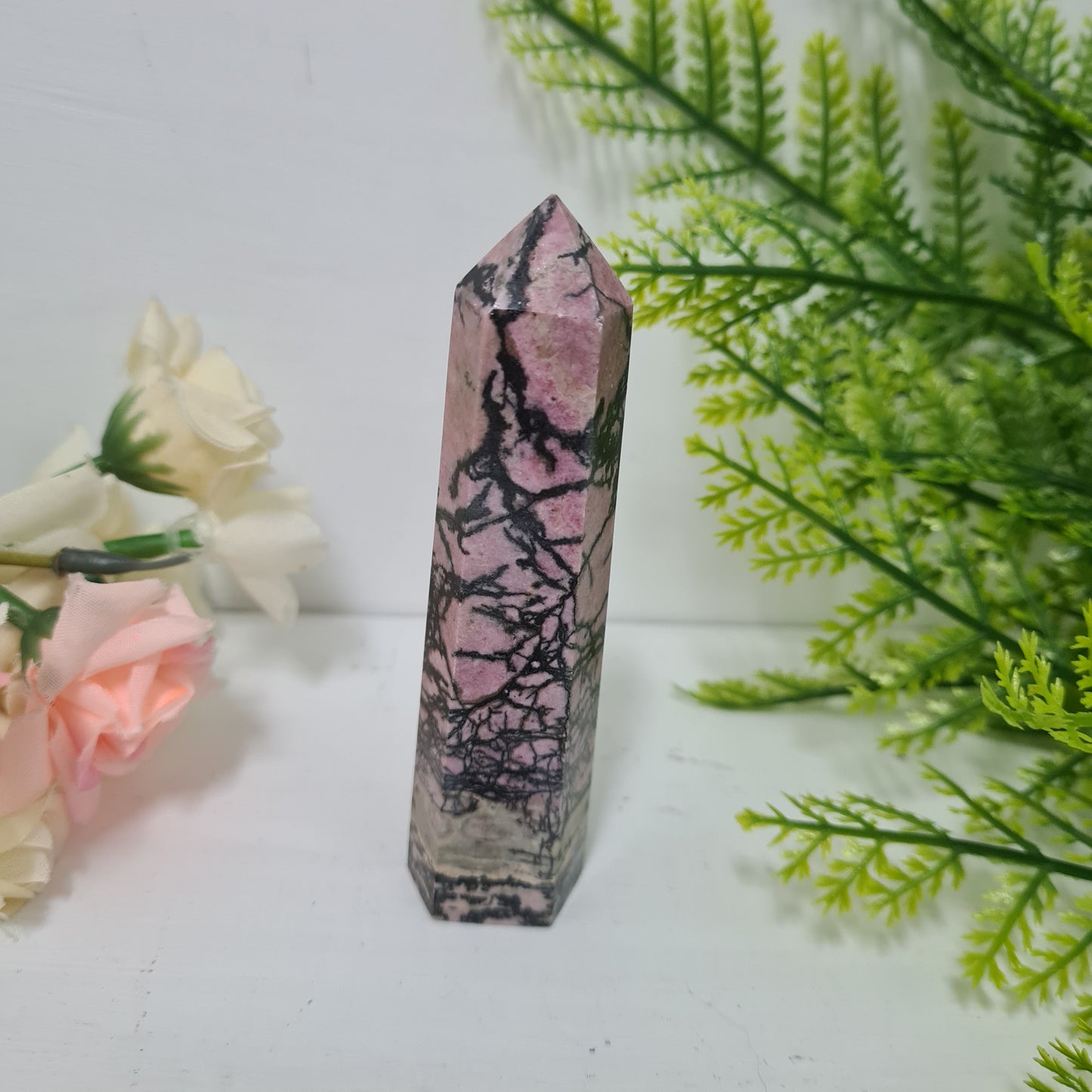 Rhodonite Gemstone Point