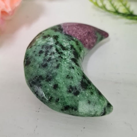 Ruby Zoisite Moon Gemstone