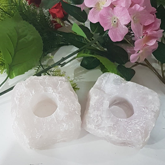 Rose Quartz Candle Holder