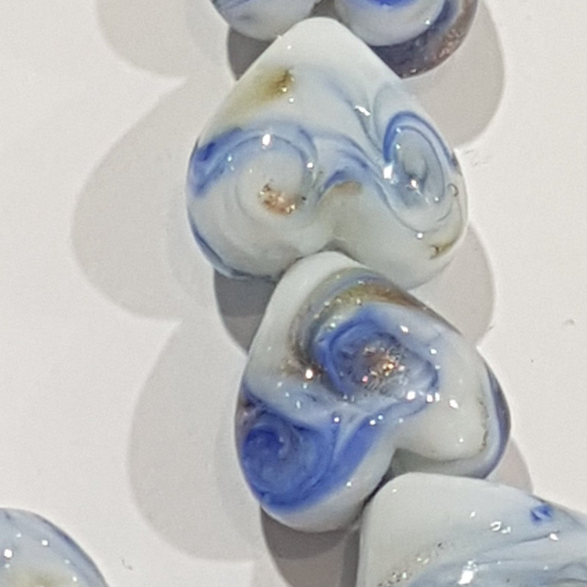 15mm Heart Lampwork Bead