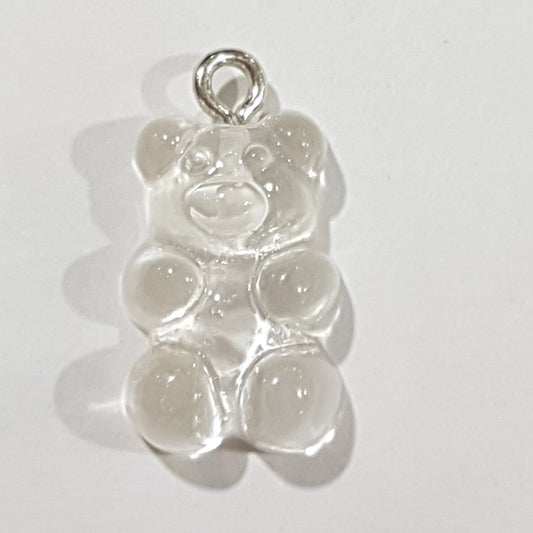 Clear Gummy Bear Charm Pendant