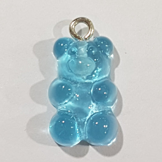 Light Blue Gummy Bear Charm Pendant