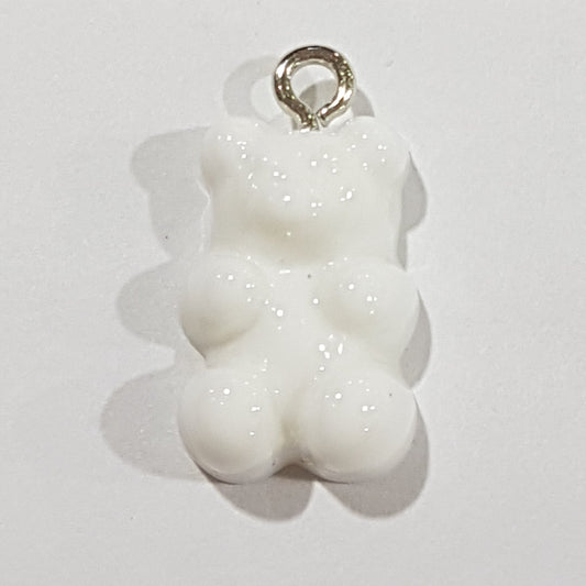 White Gummy Bear Charm Pendant