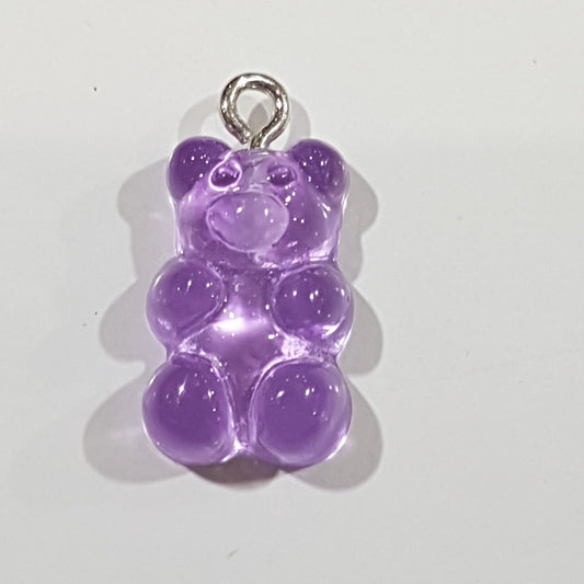 Purple Gummy Bear Charm Pendant