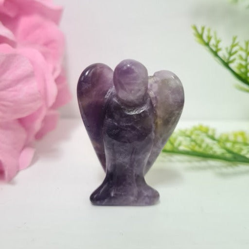 Carved Amethyst Gemstone Angel