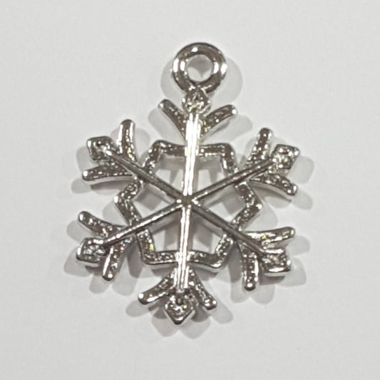 Silver Snowflake Charm