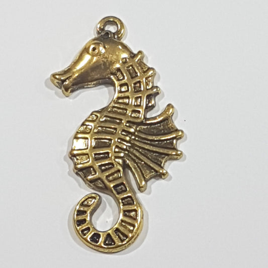 Dark Gold Seahorse Pendant