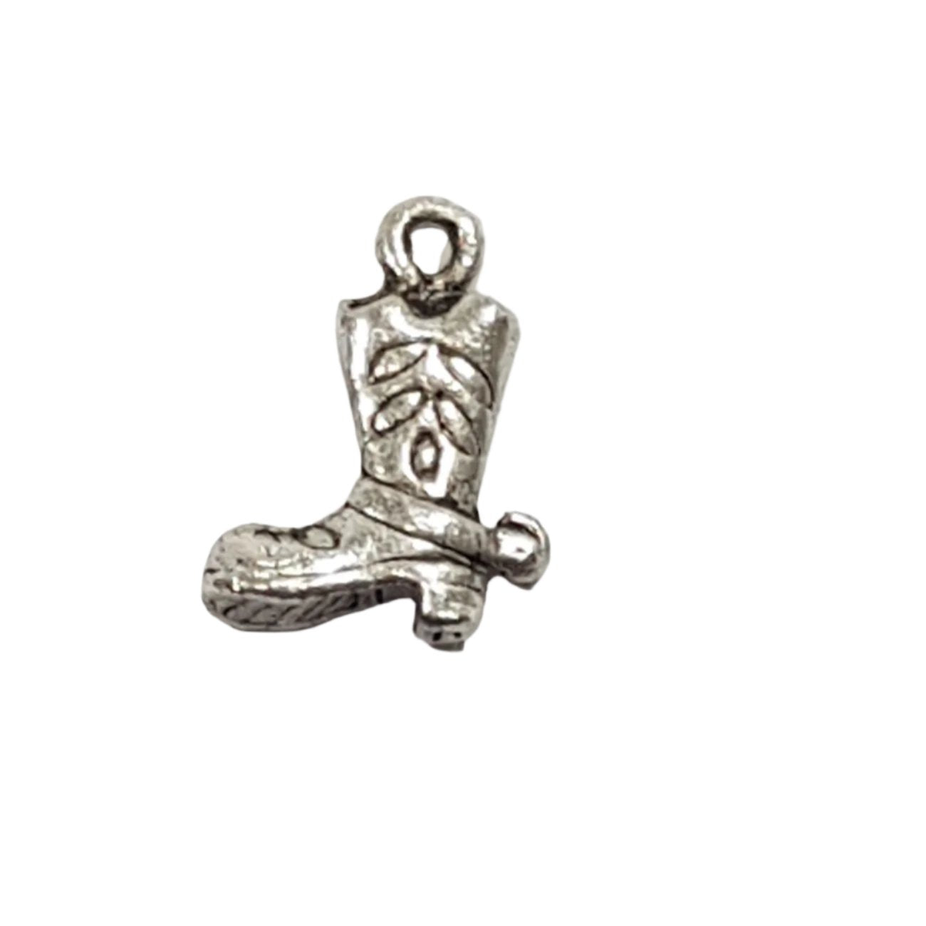 Silver Small Cowboy Boot Charm