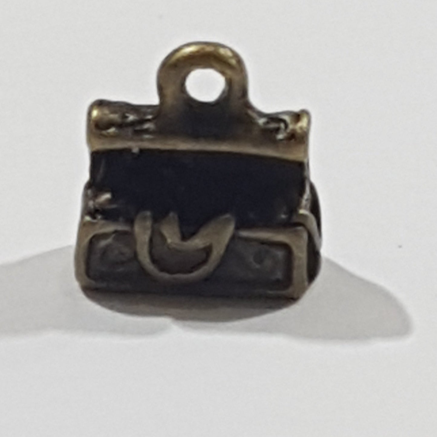 Mini Bronze Open Suitcase Charm