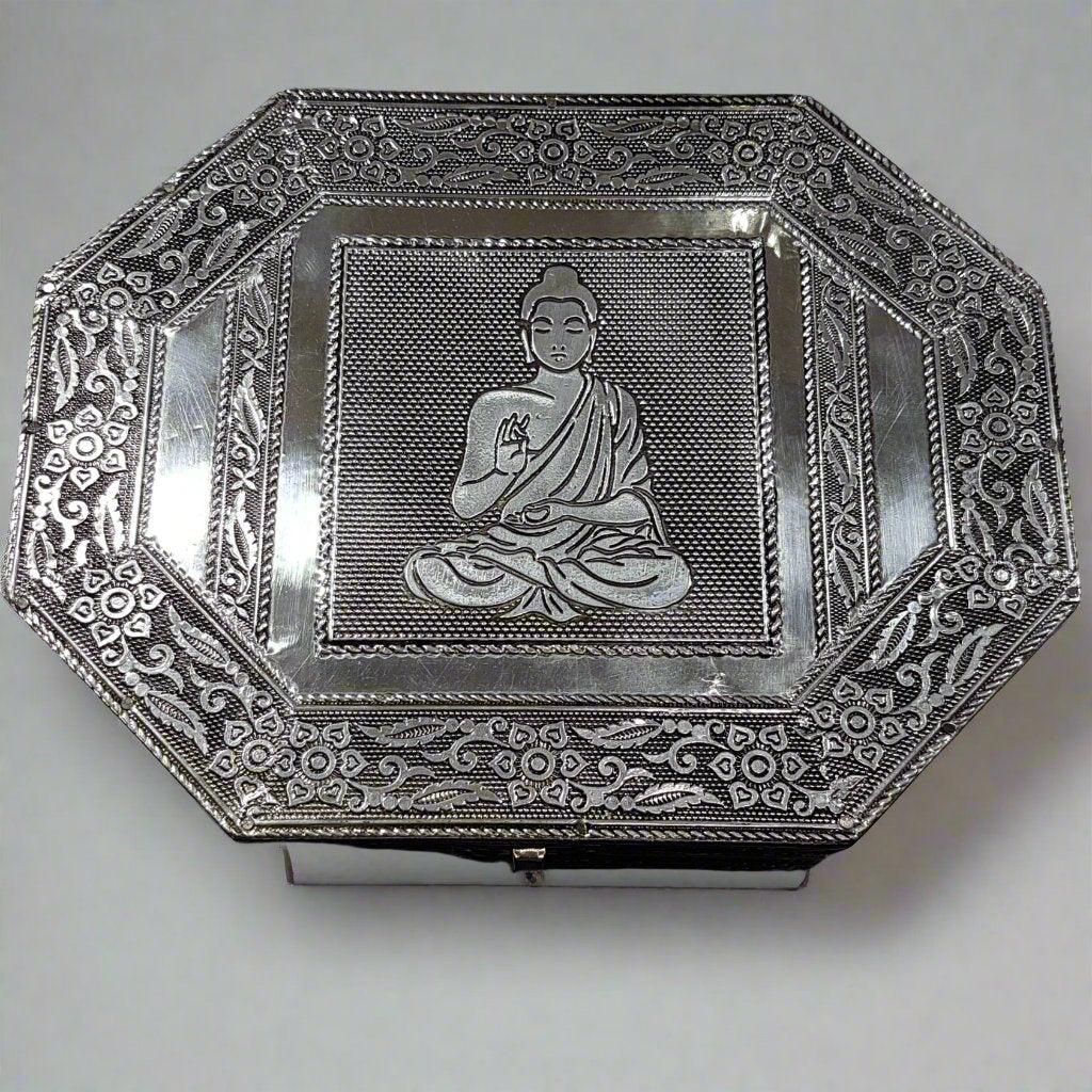 Silver Jewellery Box - Buddha