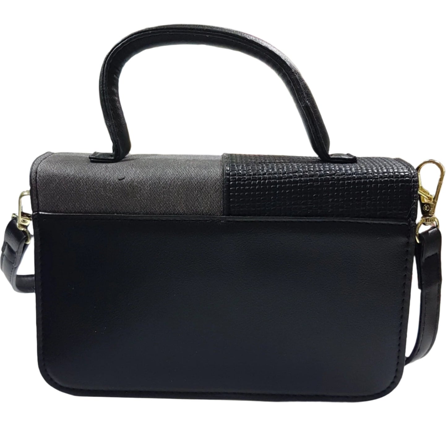 Black & Grey Leather Handbag