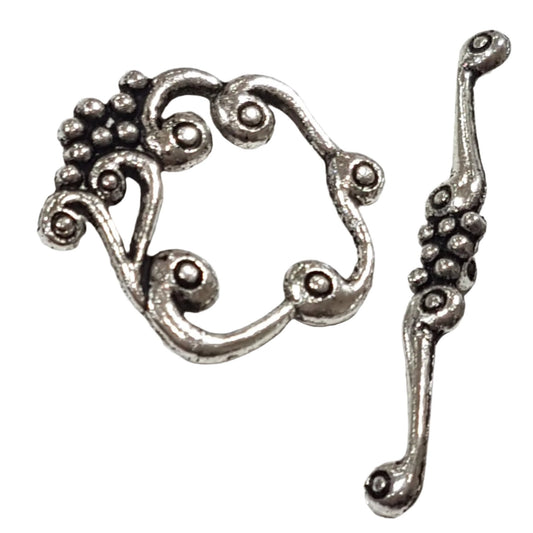 5 Sets Antique Silver Toggle Clasps