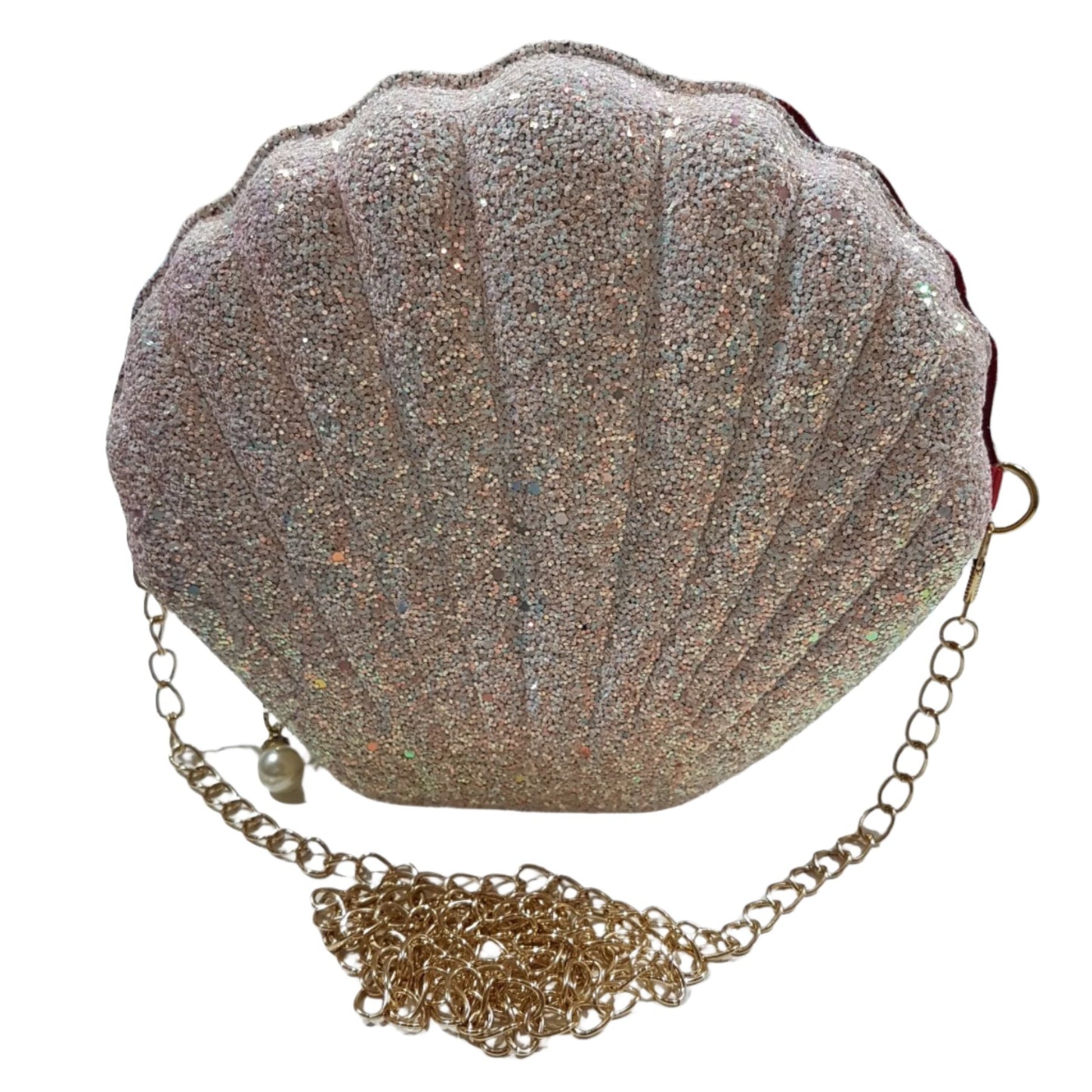 Pink & White Sea Shell Shoulder Bag