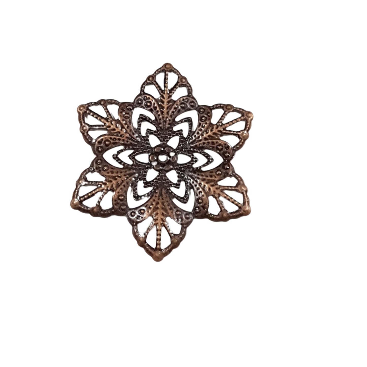 5pc Copper Flower Filigree Stamping