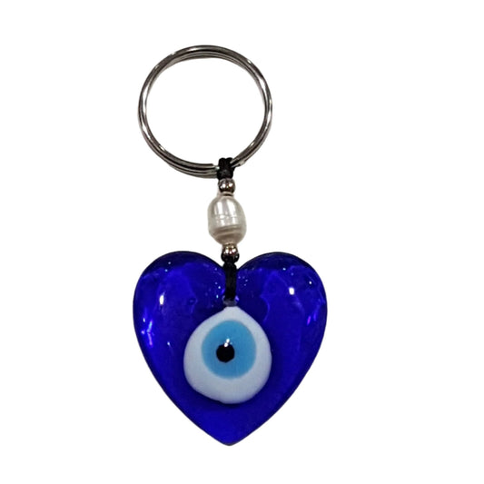 Heart  Evil Eye Keychain