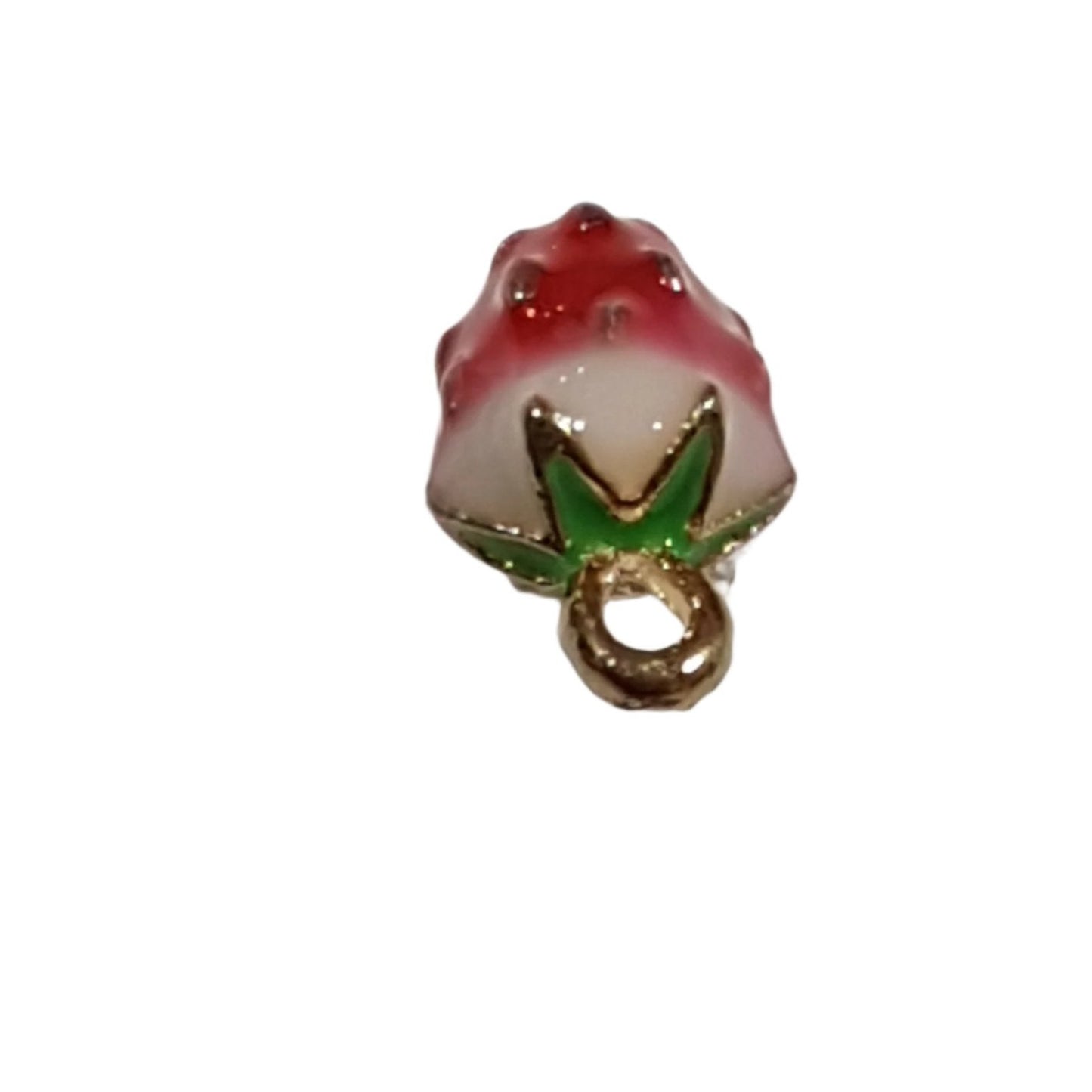 Light Gold Strawberry Charm Pendant