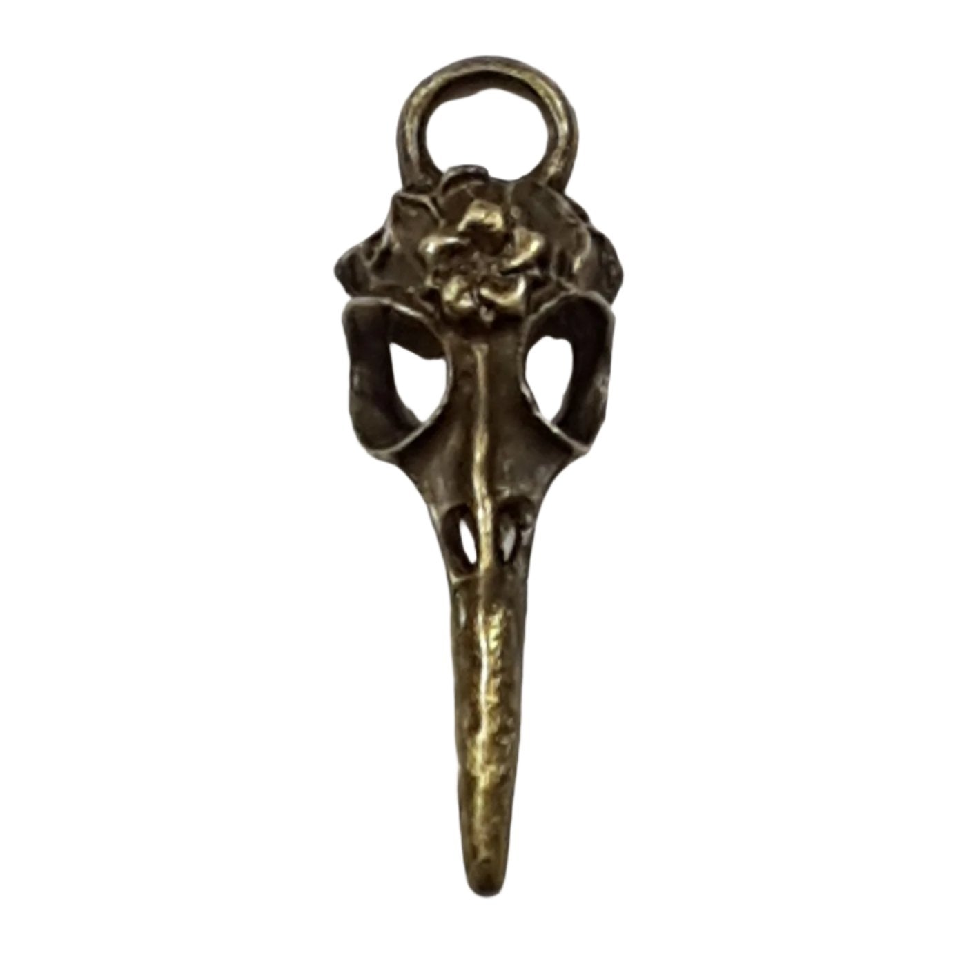 Bronze Plague Mask Charm Pendant.