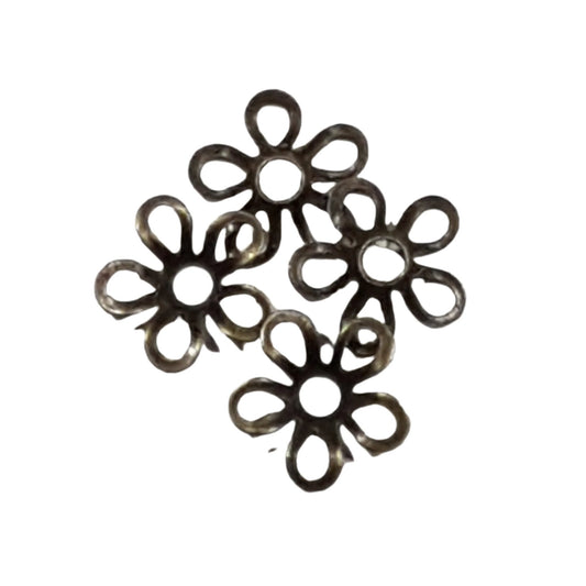 50pc Delicate Bronze 5 Petal Bead Caps