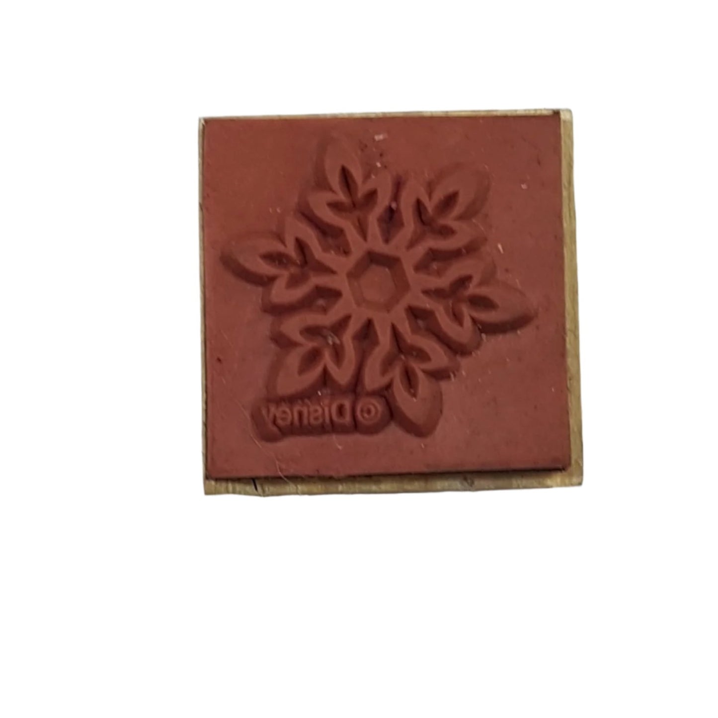 Small Snowflake Wooden Rubber Stamp