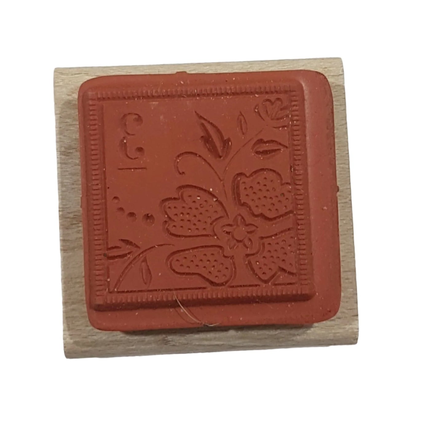 Flower Wooden Rubber Stamp