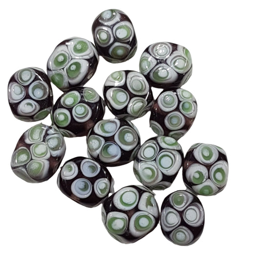 1pc Patterned Lampwork Bead