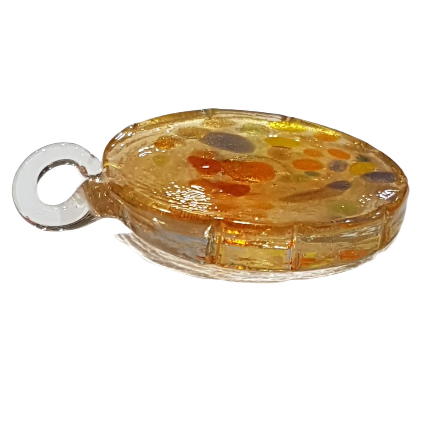 Yellow & Gold Lampwork Glass Pendant