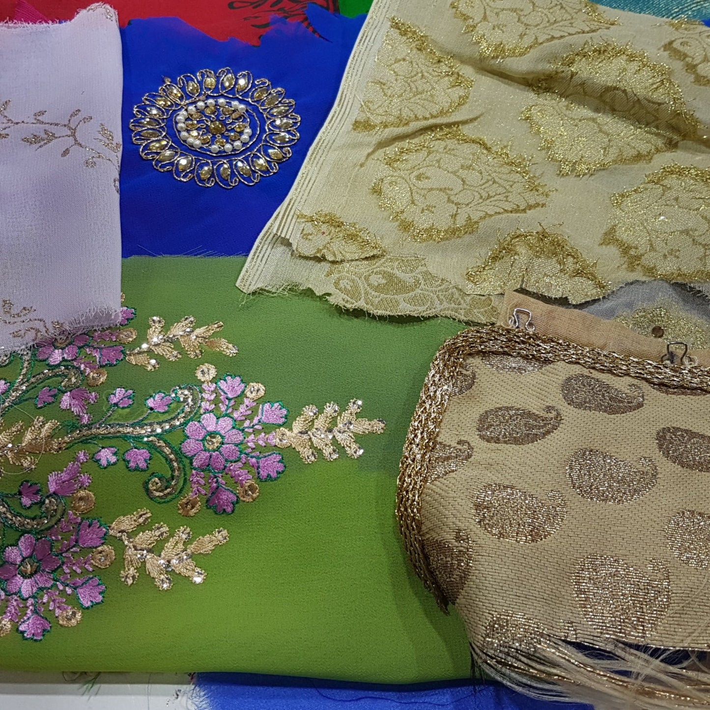 Sari Trims and Fabric Scraps