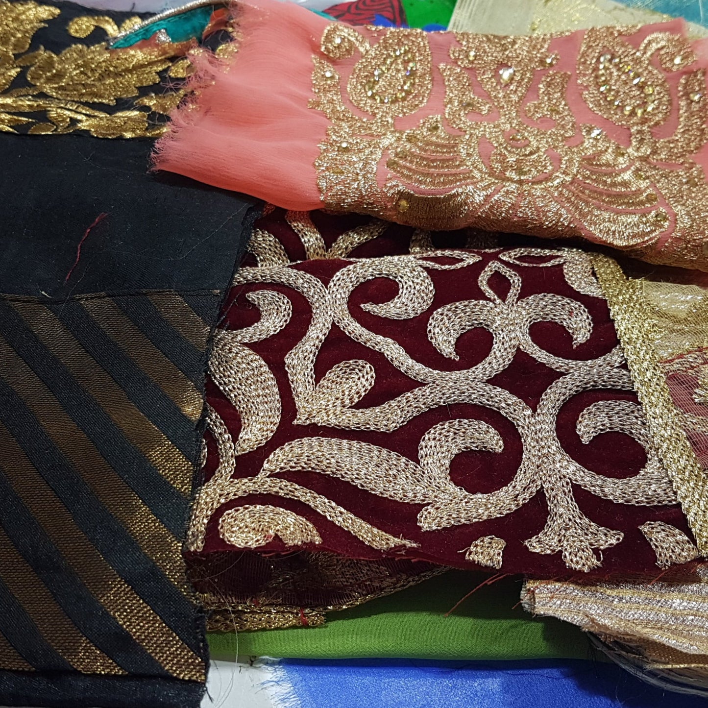 Sari Trims and Fabric Scraps