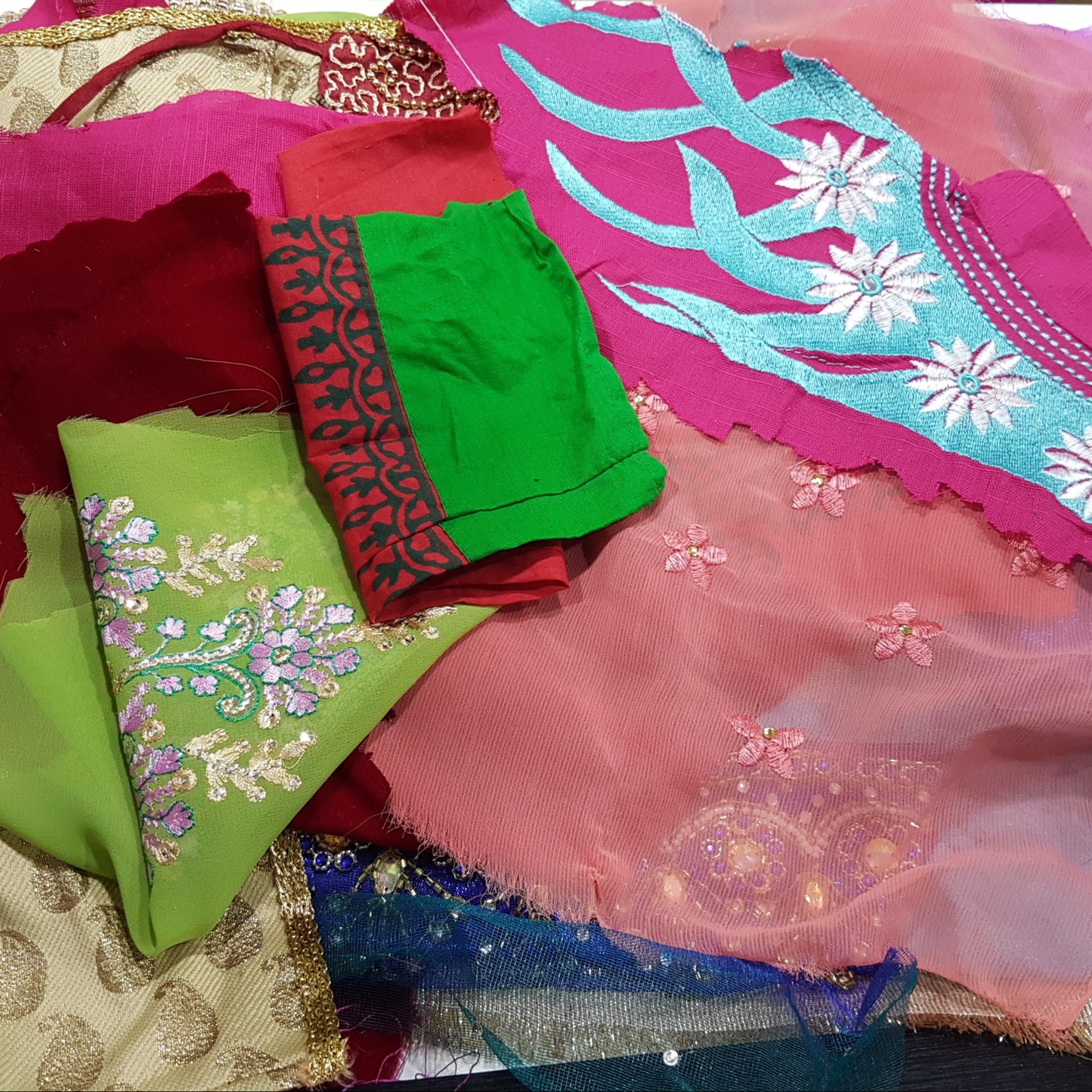 Sari Trims and Fabric Scraps