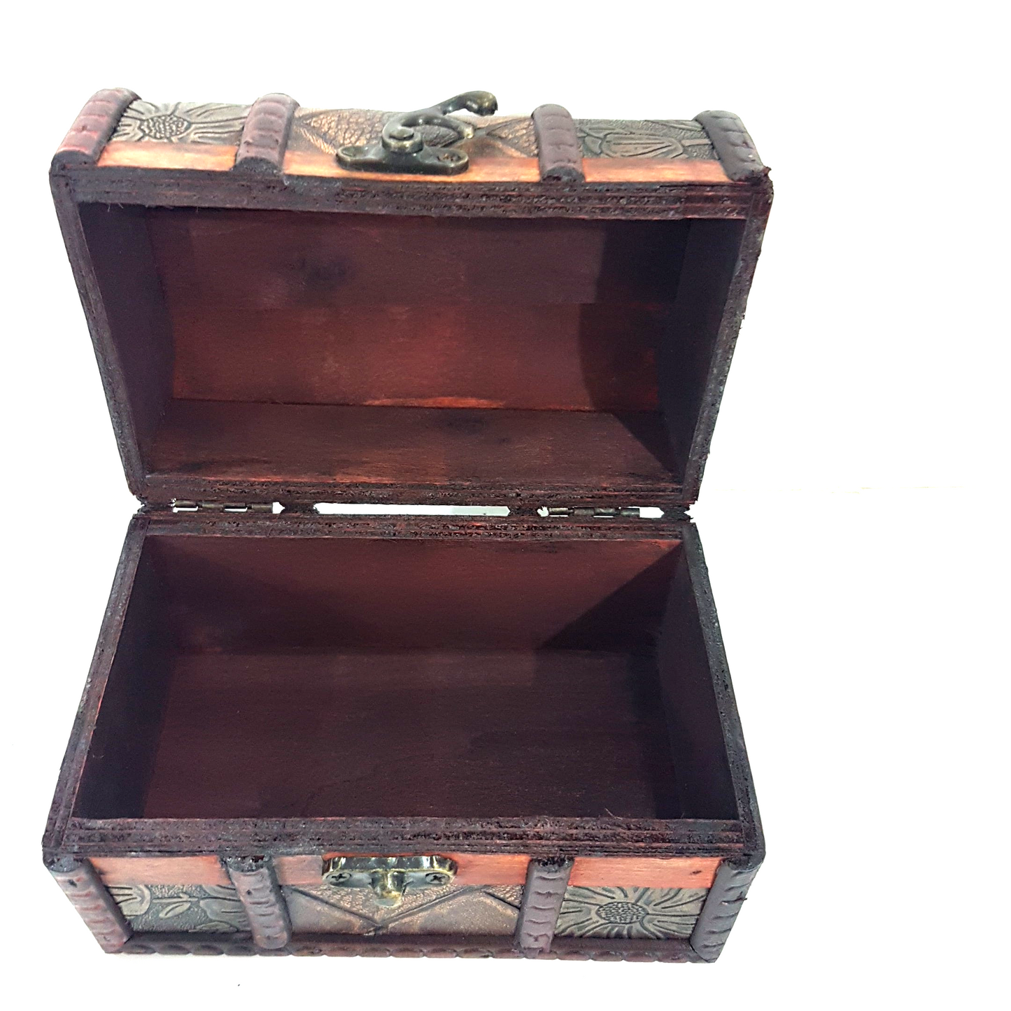 Small Wooden Flower Treasure Chest