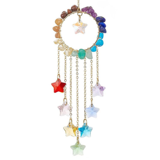 Seven Chakras Gemstone Suncatcher