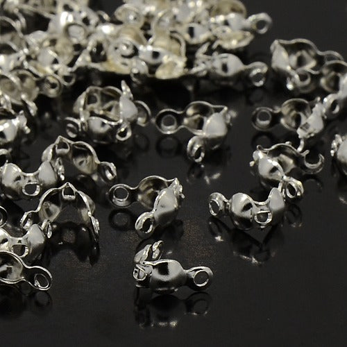 50pc Dark Silver Charlotte Crimps