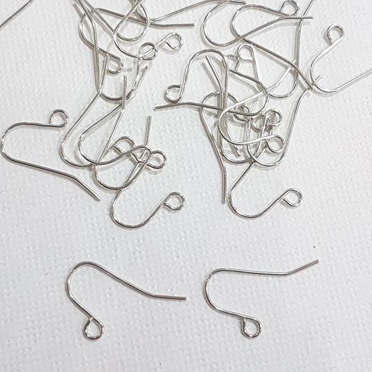 50pc Silver Nickel Free Earring Hooks