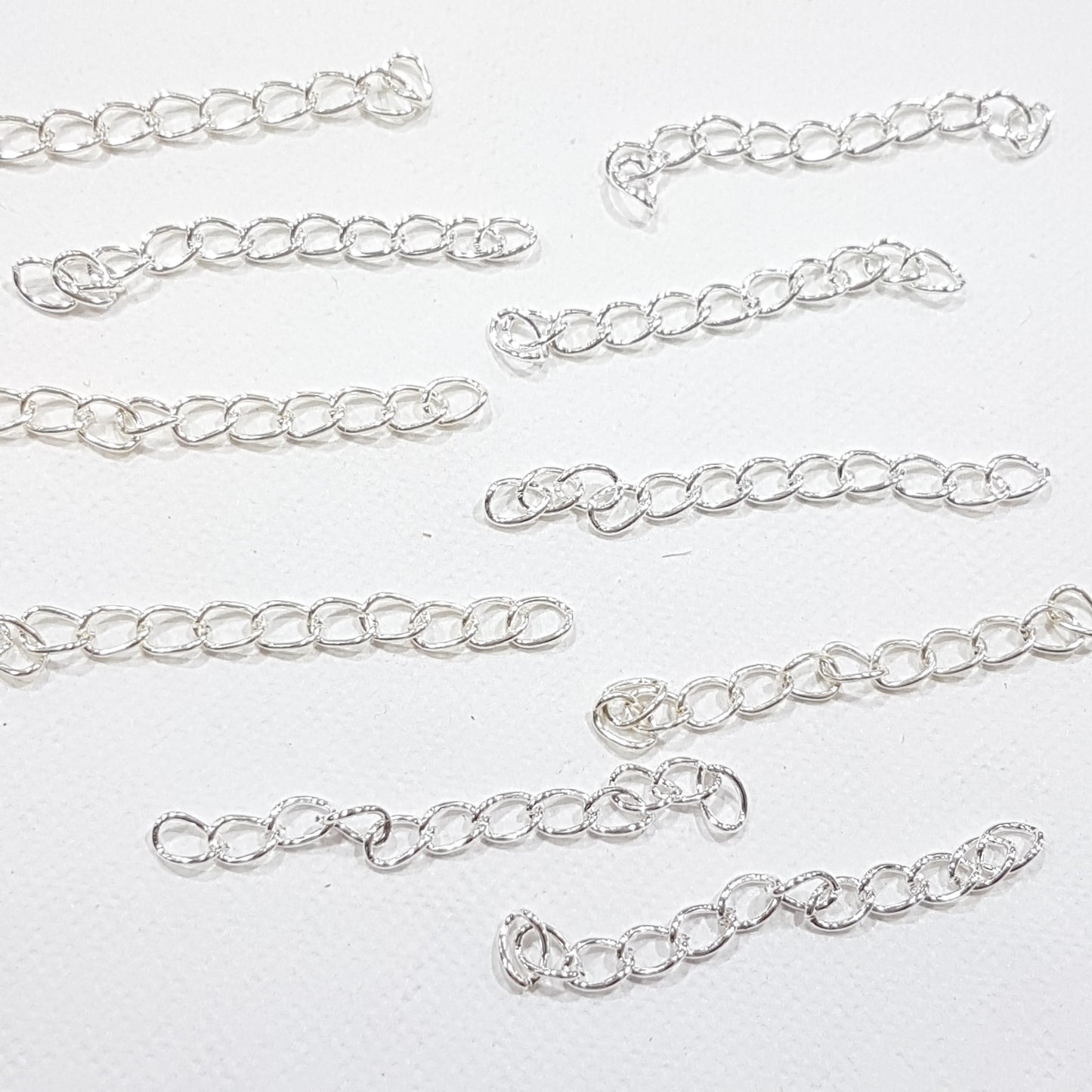 10pc Silver Extension Chain