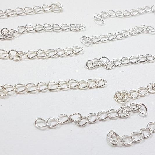 10pc Silver Extension Chain