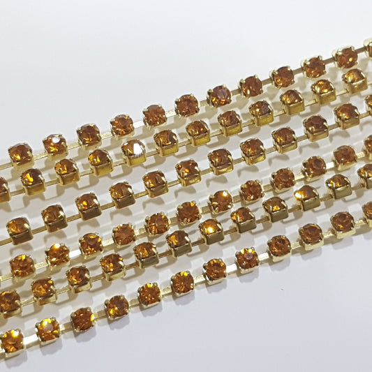 Topaz Preciosa Rhinestone Chain ss8