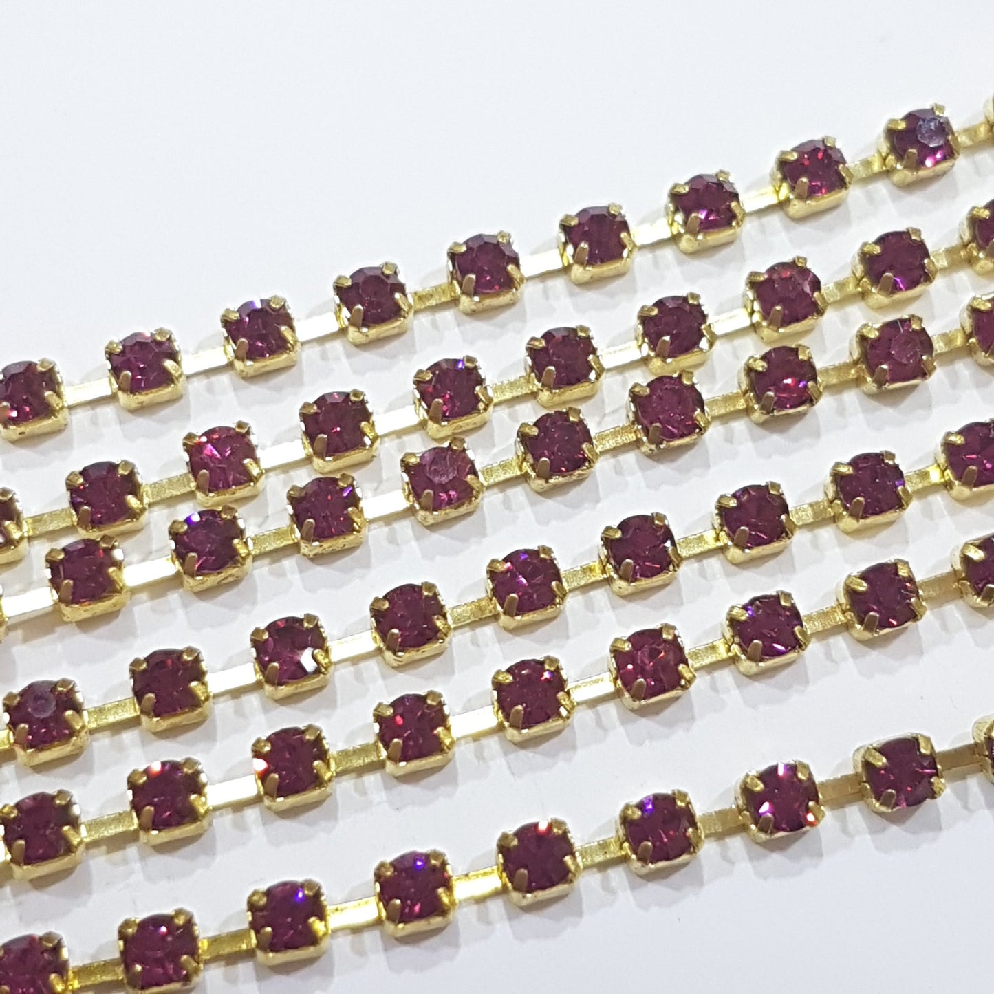 Fuchsia Preciosa Rhinestone Chain ss8