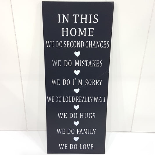 In This Home Wall Art Sign