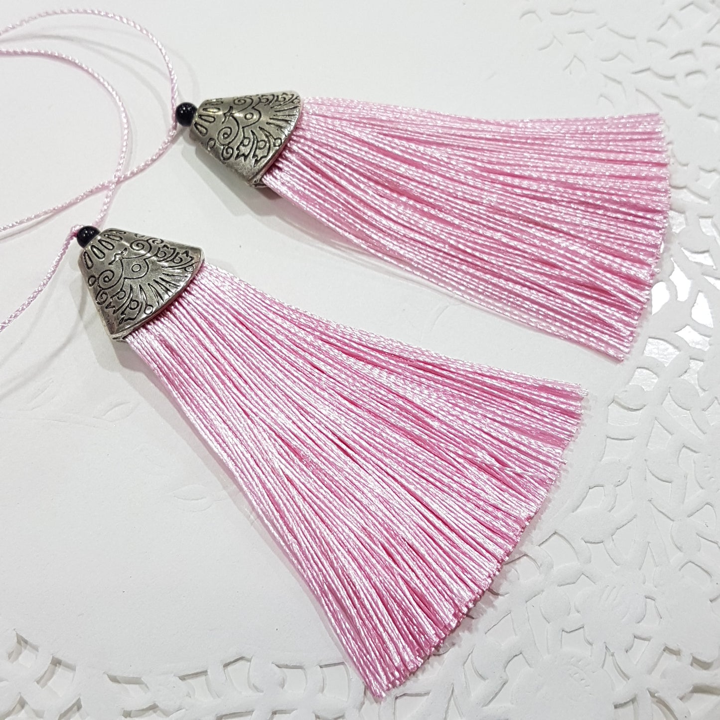 2pc Baby Pink Tassels