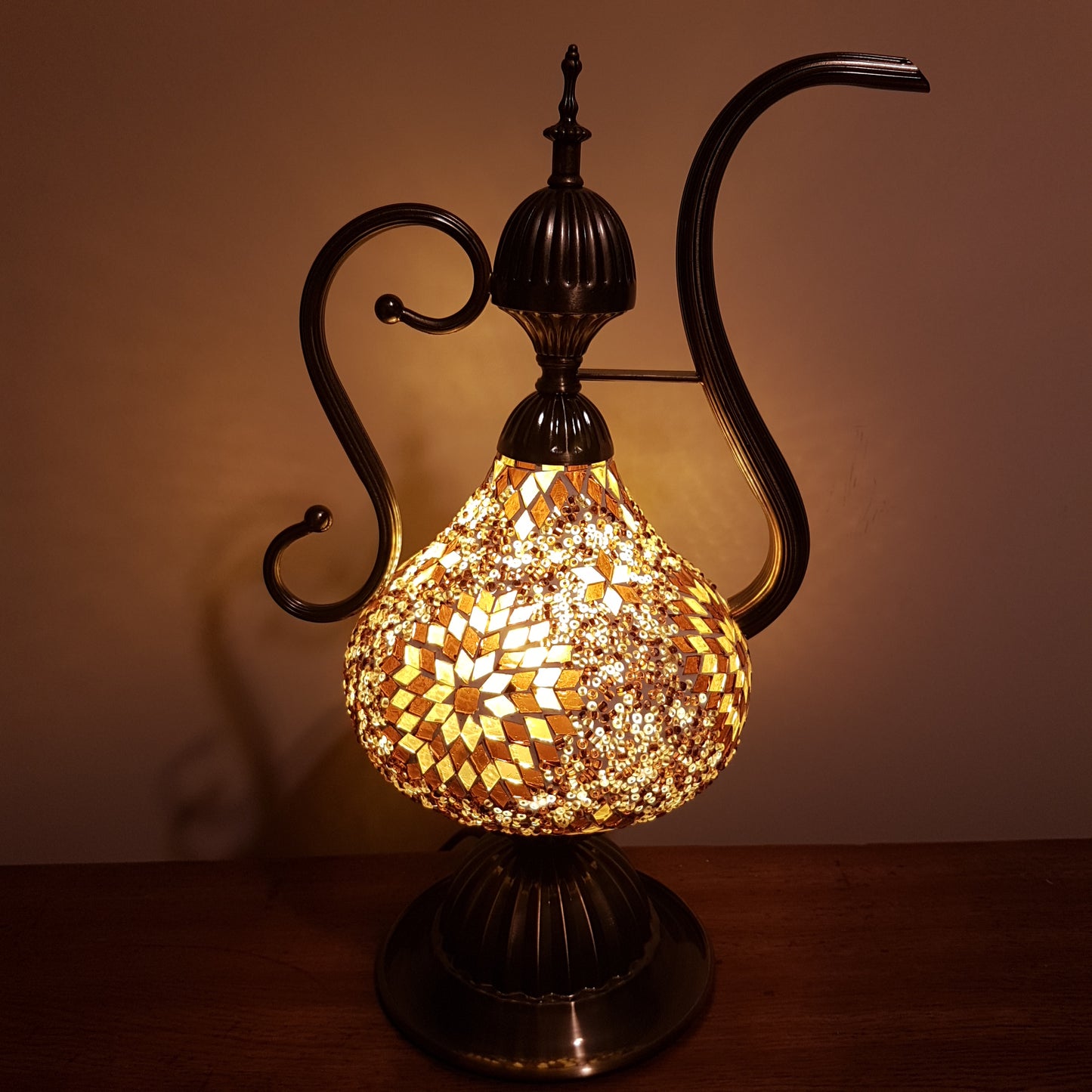 Turkish Mosaic Teapot Lamp