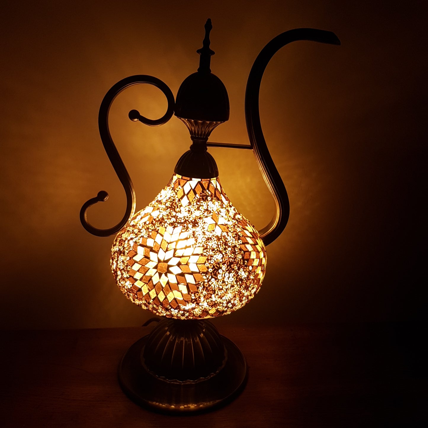 Turkish Mosaic Teapot Lamp