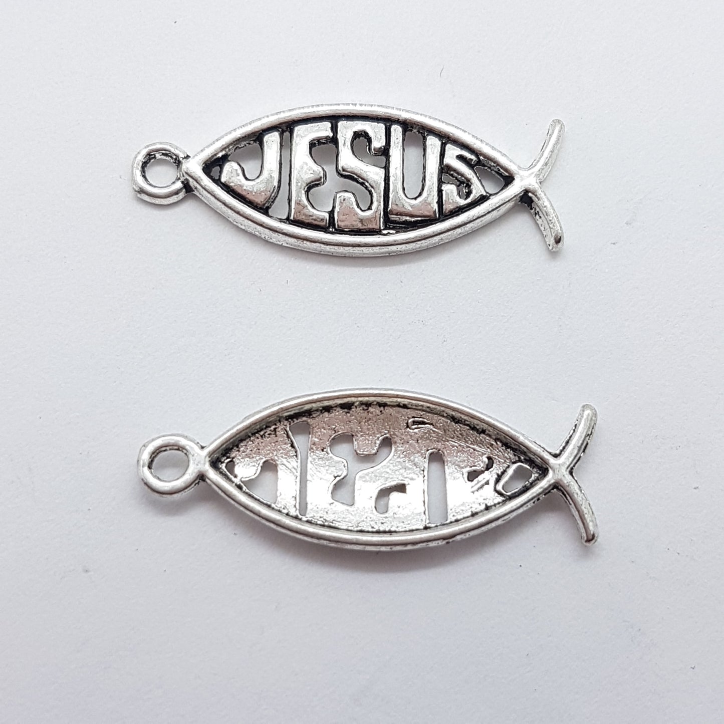 Ichthys Christian Fish Metal Charm