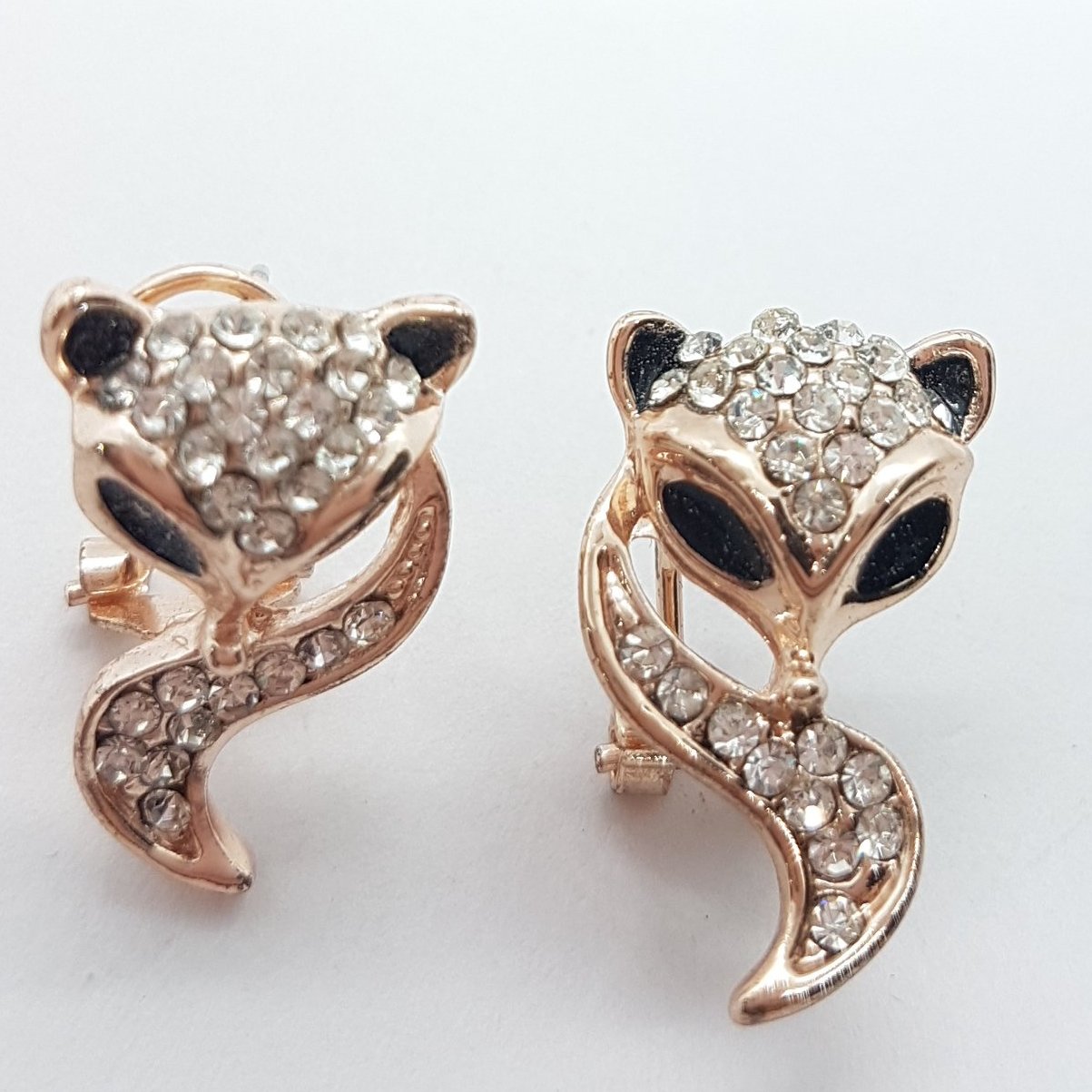 Fox Rhinestone Earrings