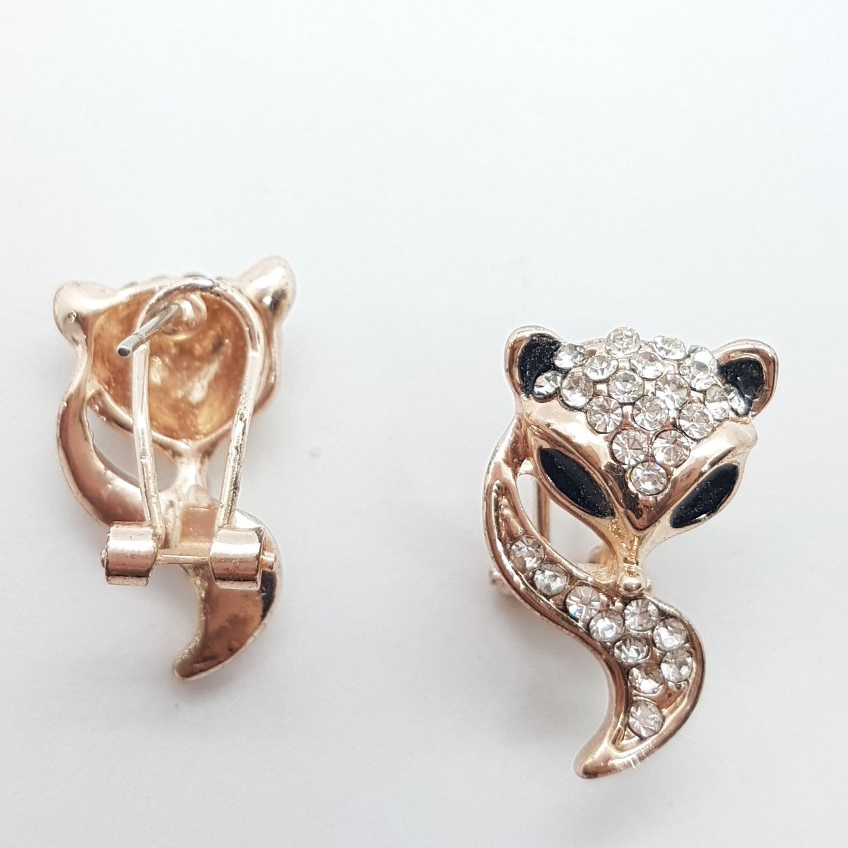 Fox Rhinestone Earrings