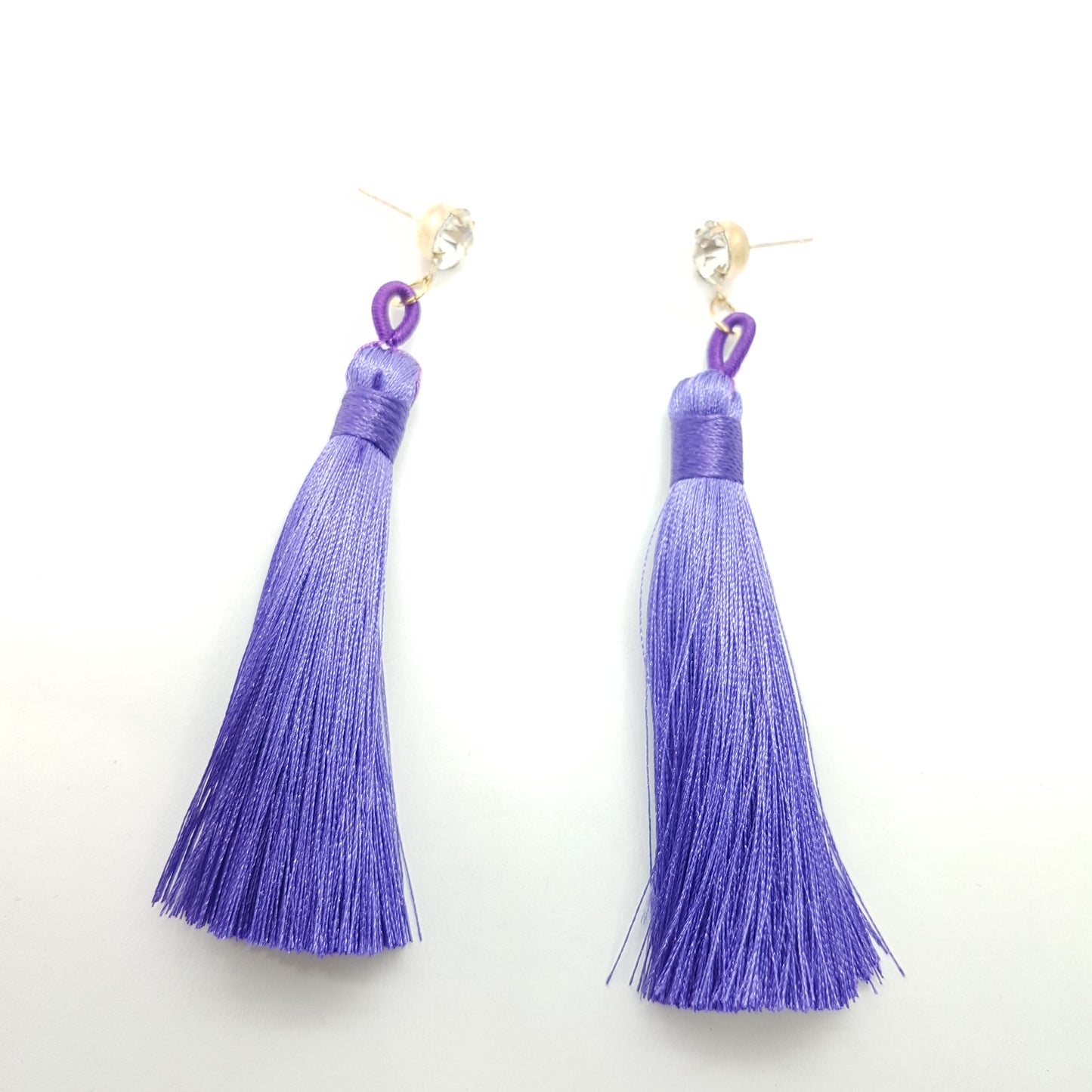 Purple Tassel Earrings