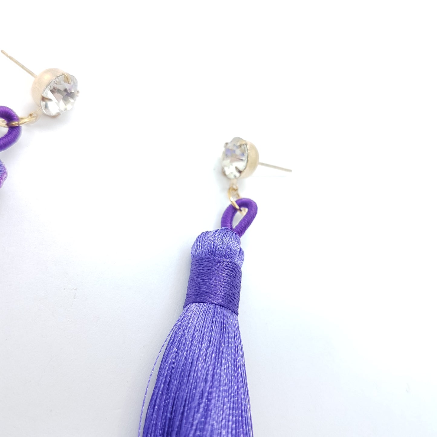 Purple Tassel Earrings