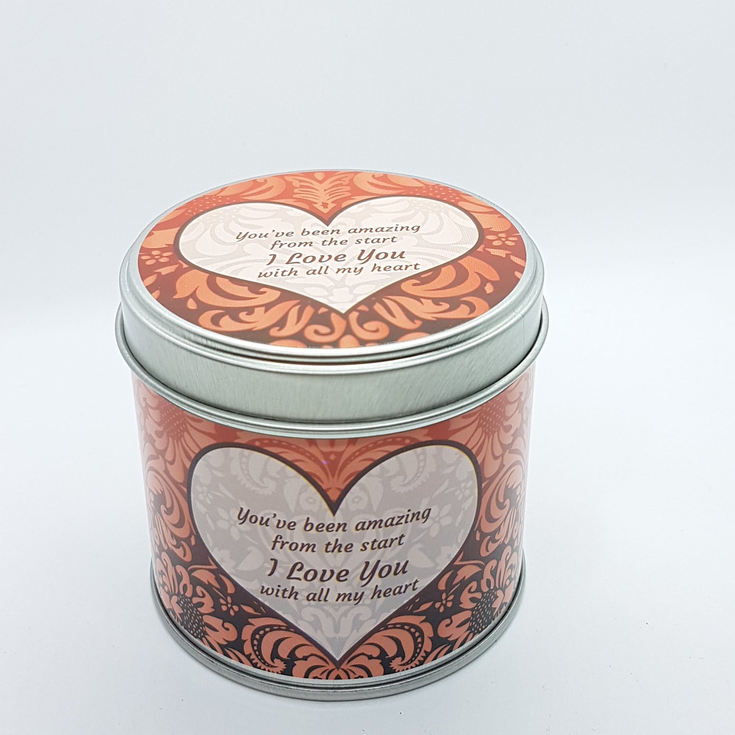 I Love You Sentiment Tin Candle