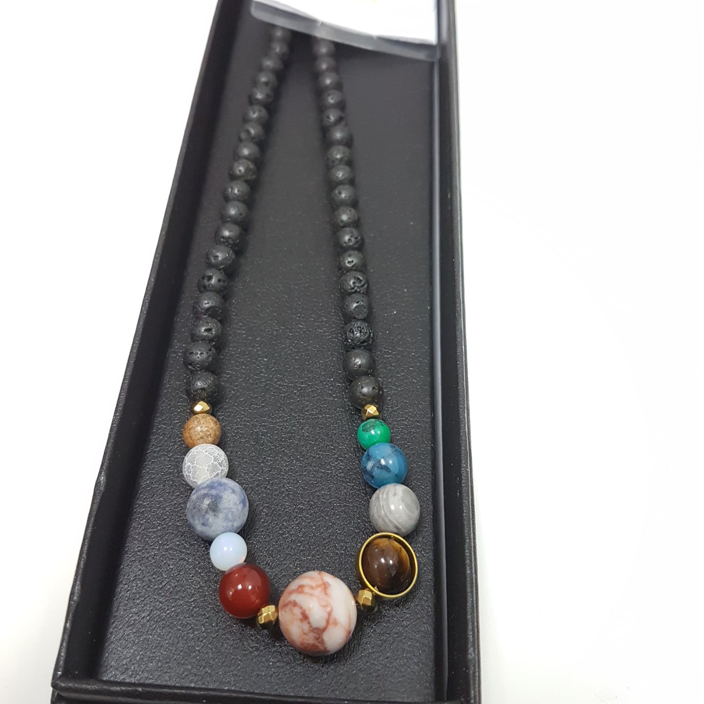 Solar System Lava Stone Necklace