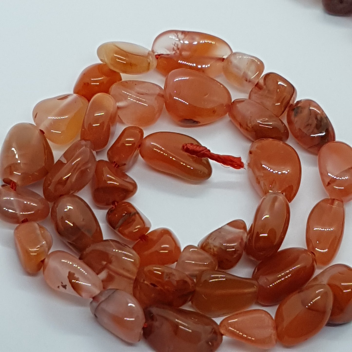 Carnelian Gemstone Nugget Beads