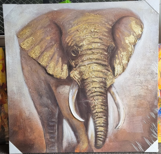 3D Elephant Oil Painting 100x100